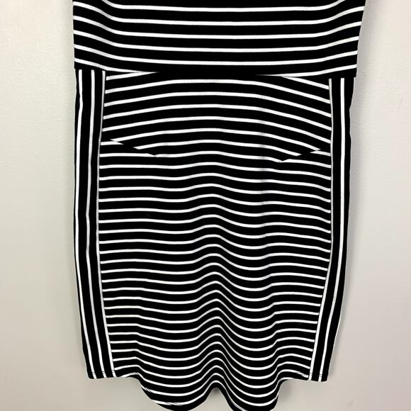 Urban Outfitters UO Silence & Noise Black White Stripe Ponte Knit Sheath Dress S - Picture 7 of 10